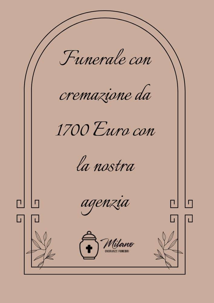 funerale con cremazione 1700 euro